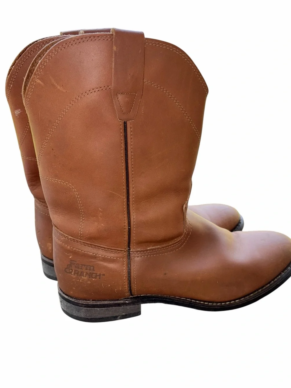 Georgia Boot Men’s Farm and Ranch Wellington Leather Work Boots Cowboy Rancher